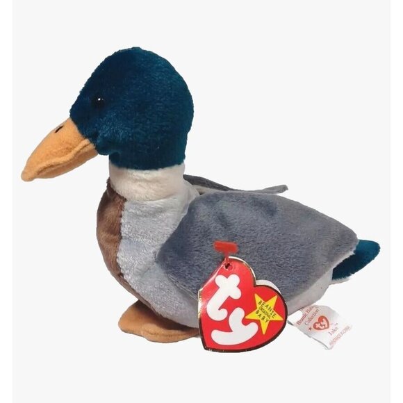Ty Beanie Baby Jake The Mallard Drake Duck, 1997 1998 Rare Multiple Tag … - Picture 3 of 12